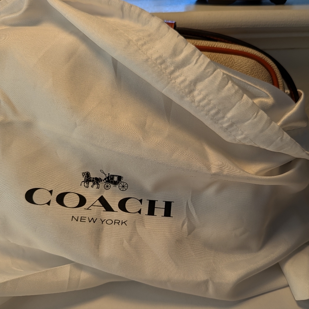 NWT Coach Jaimie Camera Cream and Deep Orange Crossbody Bag Plus Dusty Host Pick - Picture 11 of 12